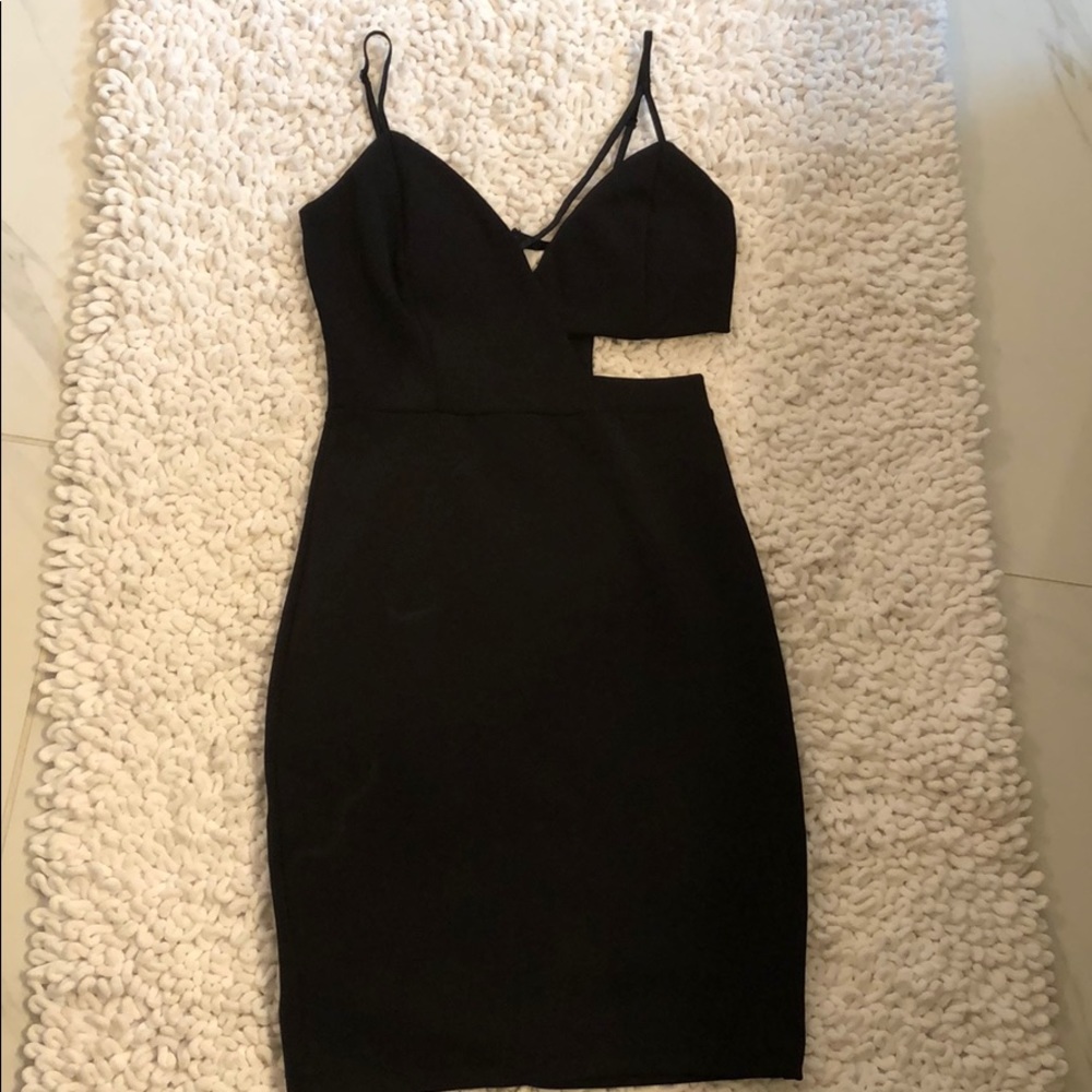 Black cut out dress